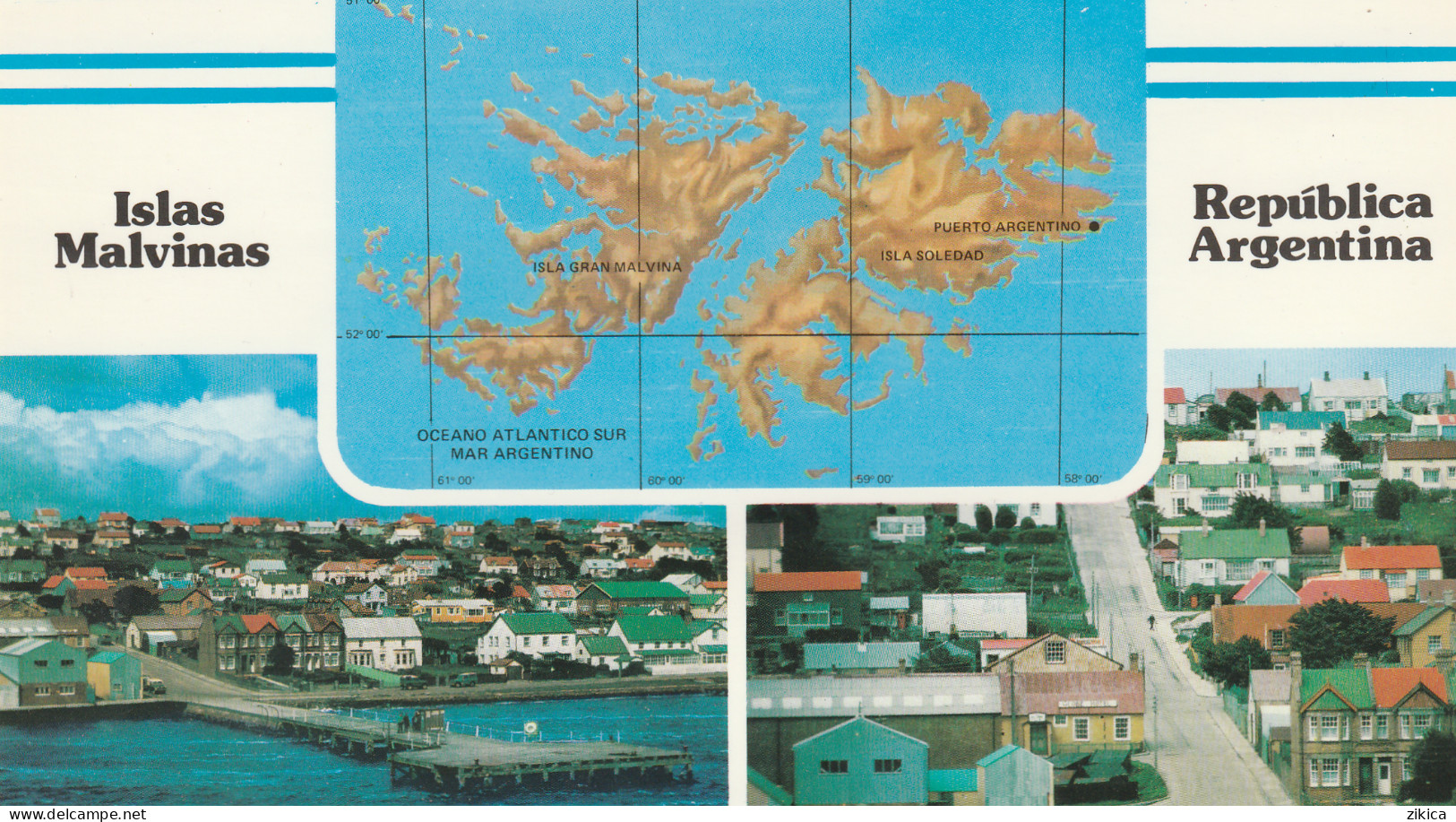 Argentina / Islas Malvinas / Falkland Islands / Antartica - Dia De Circulacion / Dia De Emision  Argentina 1982,postcard - Cartas & Documentos