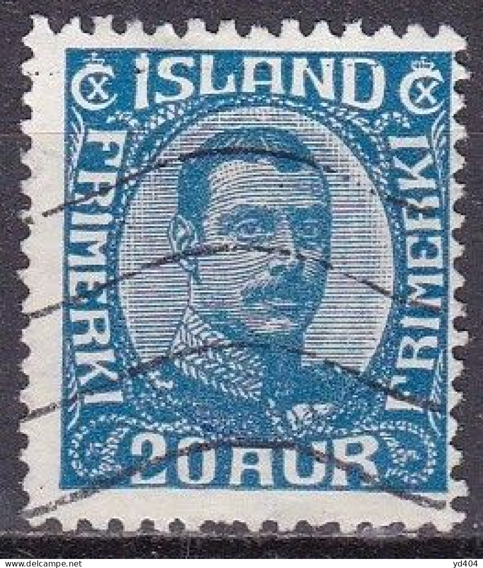 IS015D – ISLANDE – ICELAND – 1920 – KING CHRISTIAN X – MI # 91 USED 17 € - Oblitérés