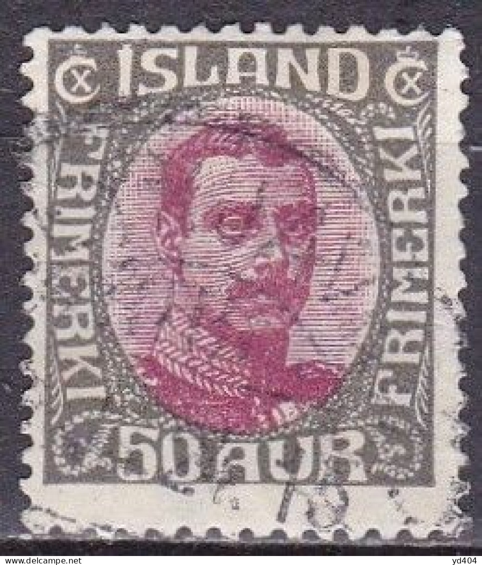 IS015E – ISLANDE – ICELAND – 1920 – KING CHRISTIAN X – MI # 95 USED 10 € - Oblitérés