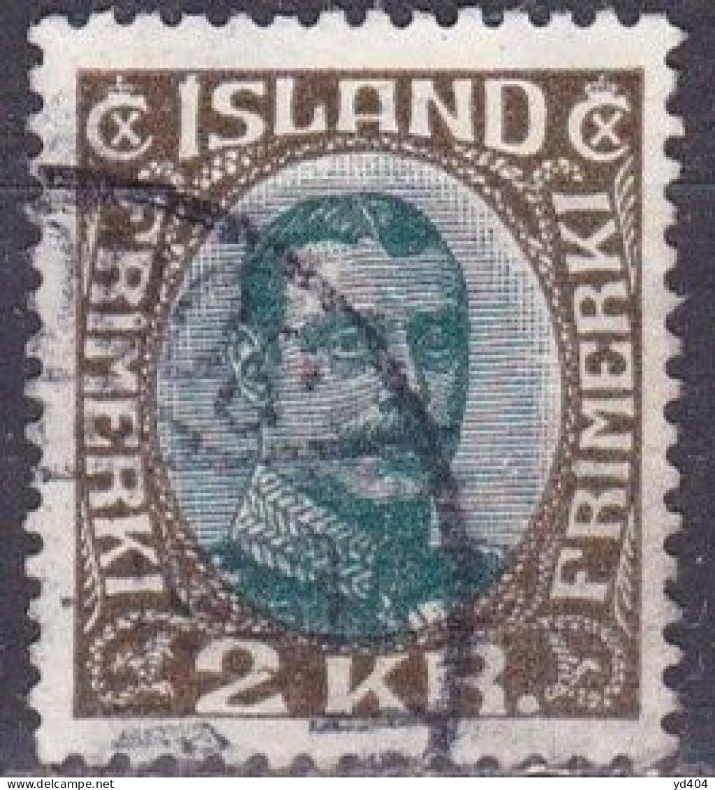 IS015F – ISLANDE – ICELAND – 1920 – KING CHRISTIAN X – MI # 97 USED 32 € - Gebruikt