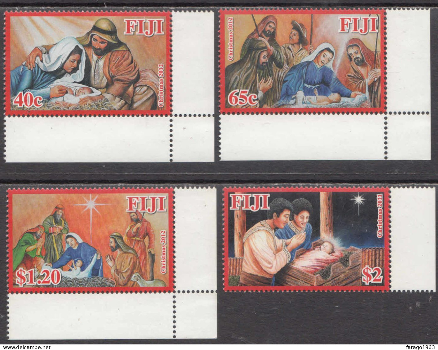 2011 Fiji Christmas Noel Navidad Complete Set Of 4 MNH - Fiji (1970-...)