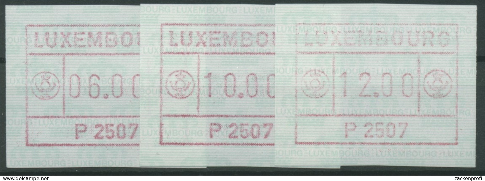 Luxemburg 1983 Automatenmarke 1 Satz 3 Werte Automat P2507 Postfrisch - Frankeervignetten