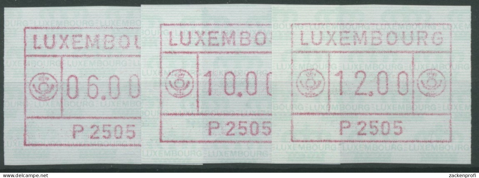 Luxemburg 1983 Automatenmarke 1 Satz 3 Werte Automat P2505 Postfrisch - Postage Labels