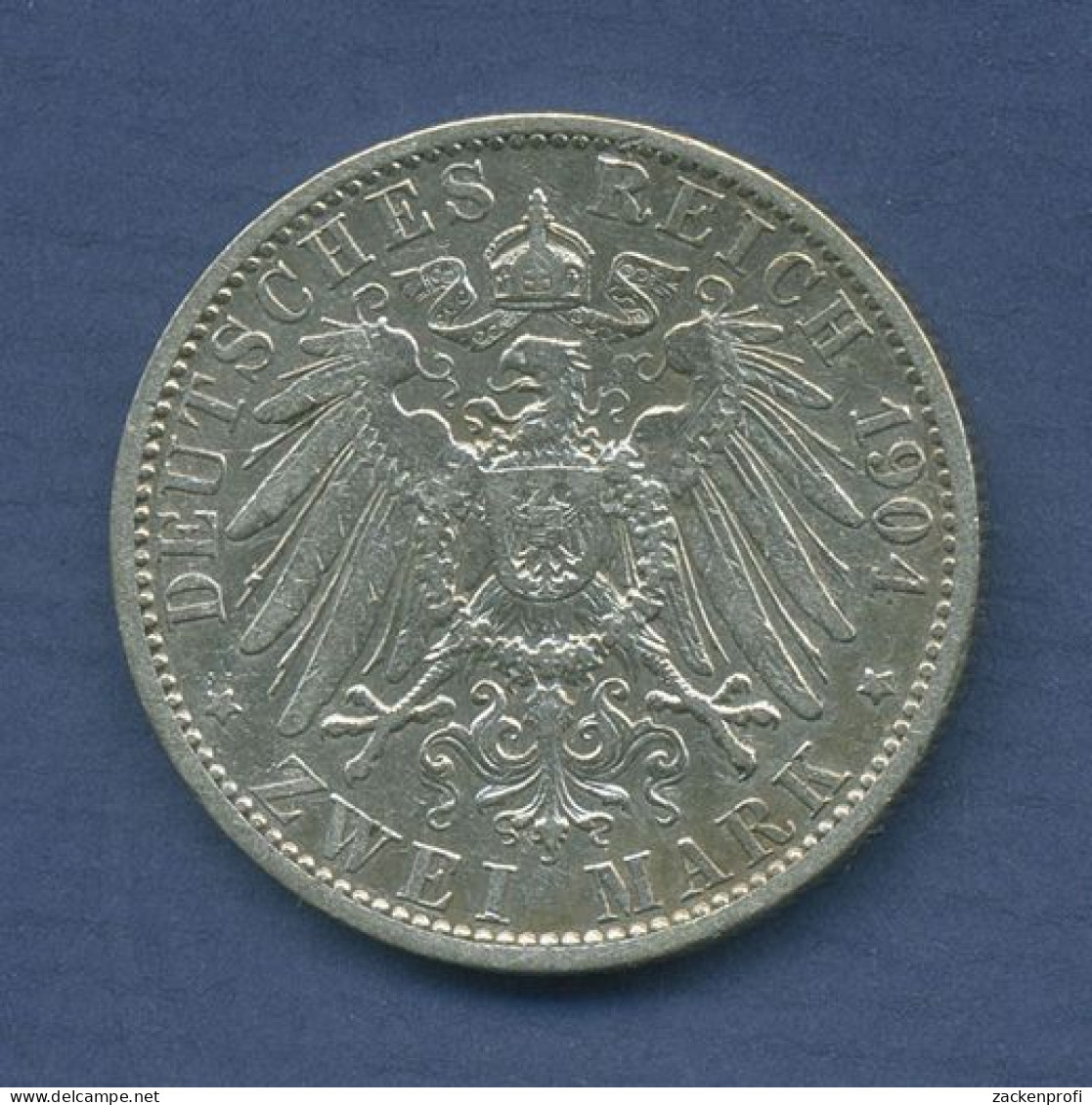 Preußen 2 Mark 1904 A, Kaiser Wilhelm II., J 102 Ss-vz (m3719) - 2, 3 & 5 Mark Plata