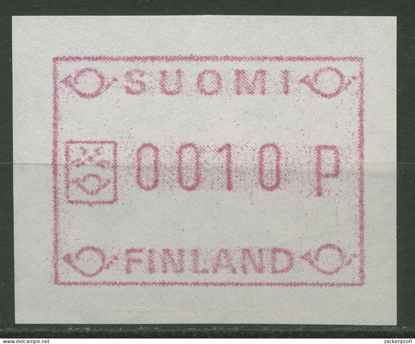 Finnland ATM 1982 Kl. Posthörner Einzelwert Weißes Papier ATM 1.1 XI Postfrisch - Machine Labels [ATM]