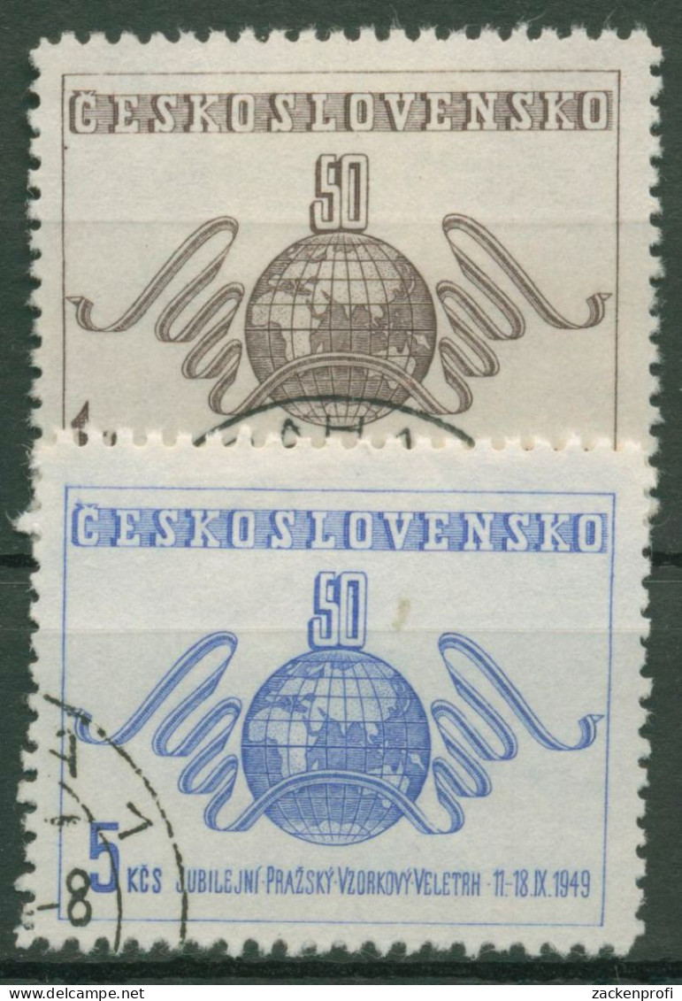 Tschechoslowakei 1949 Mustermesse Prag 583/84 Gestempelt - Used Stamps