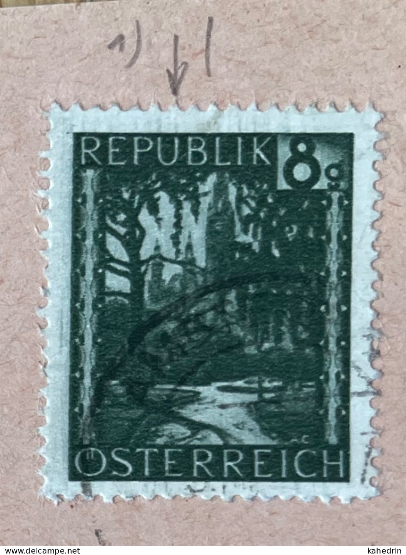 Österreich / Austria 1947, Plattenfehler / Druckzufälligkeit Mi. # 744: Senkrechter Strich Unter 'UBL' - Abarten & Kuriositäten