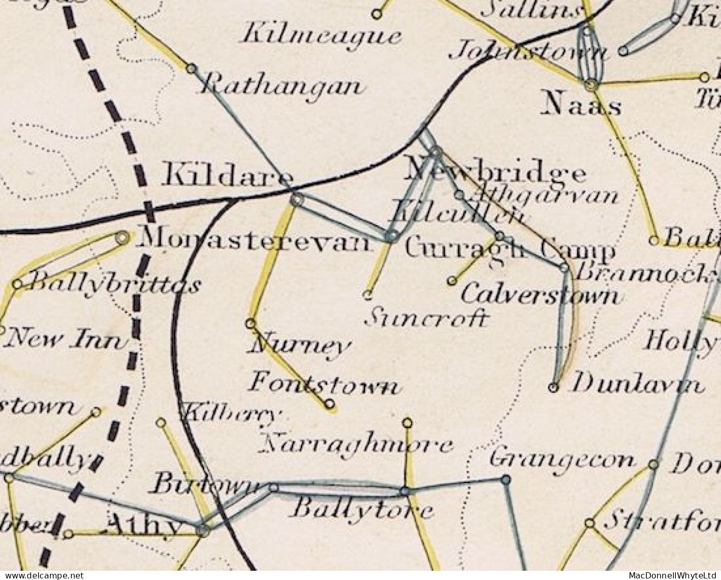 Ireland Kildare 1867 Neat Ladies' Env To Dalkey Cabin With 1d Red Plate 101 Tied "56" Diamond, BALLYTORE JU 19 1867 Cds - Impuestos