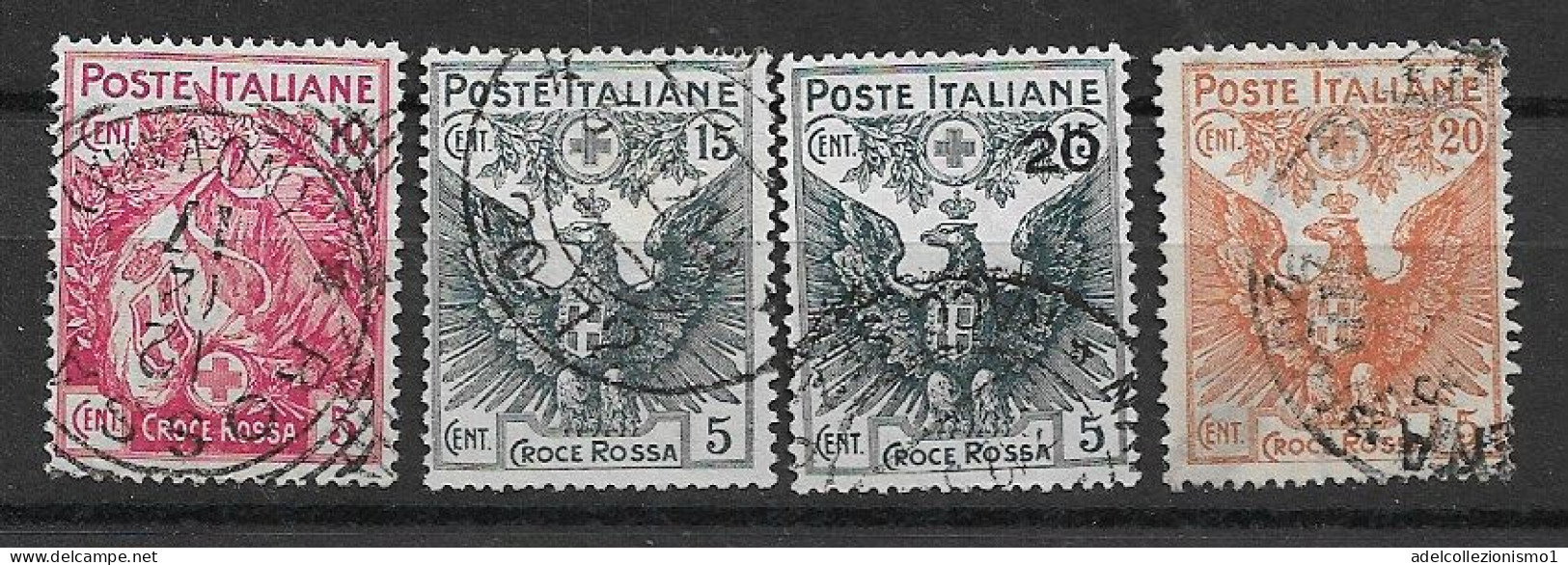 49549) Pro Croce Rossa - 1915/1916  -SERIE COMPLETA USATA - Publicité