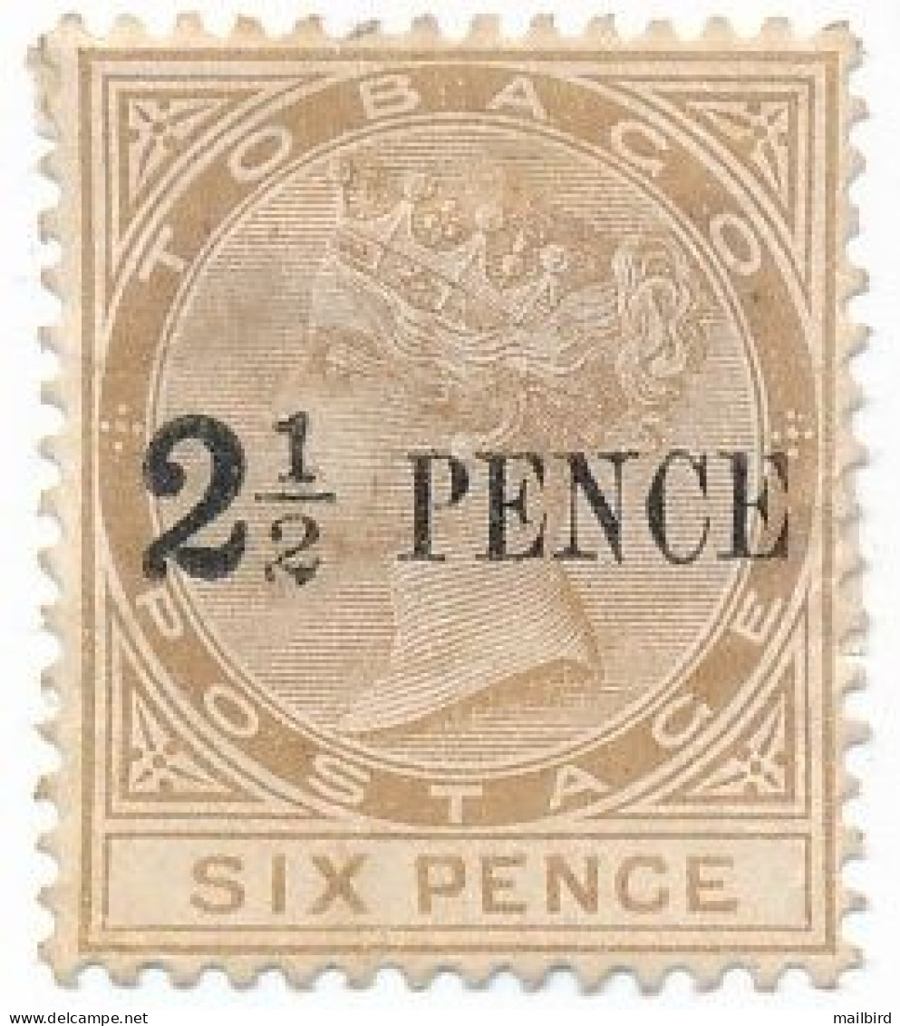 Trinidad & Tobago 1883 2.5d On 6d - SG 13 2 1/2d On 6d - Defect On "N" And Last "E" Of Pence - Trinidad & Tobago (...-1961)