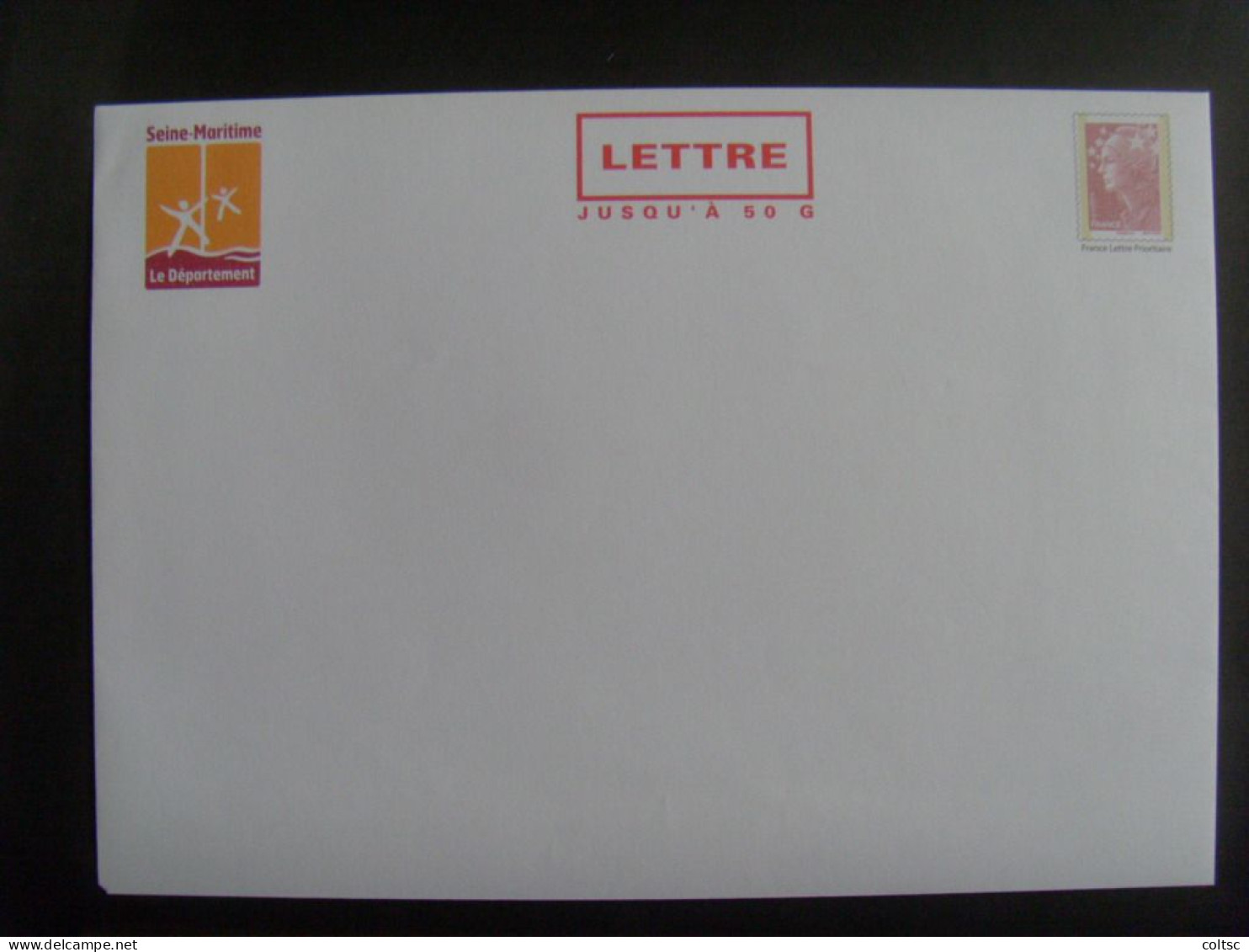 43- PAP TSC Lamouche Beaujard Vieux Rose 50 G Conseil Gl Seine Maritime, Agr. 09M367, Neuf, Logo Orange, Pas Courant N - Prêts-à-poster:Stamped On Demand & Semi-official Overprinting (1995-...)