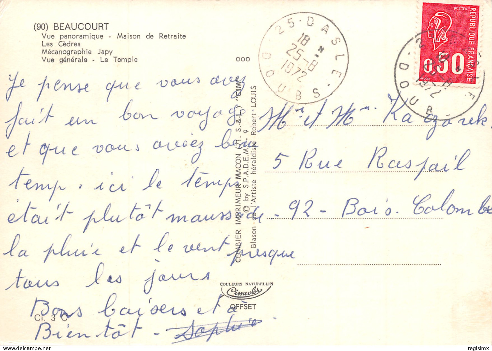 90-BEAUCOURT-N°349-A/0293 - Beaucourt