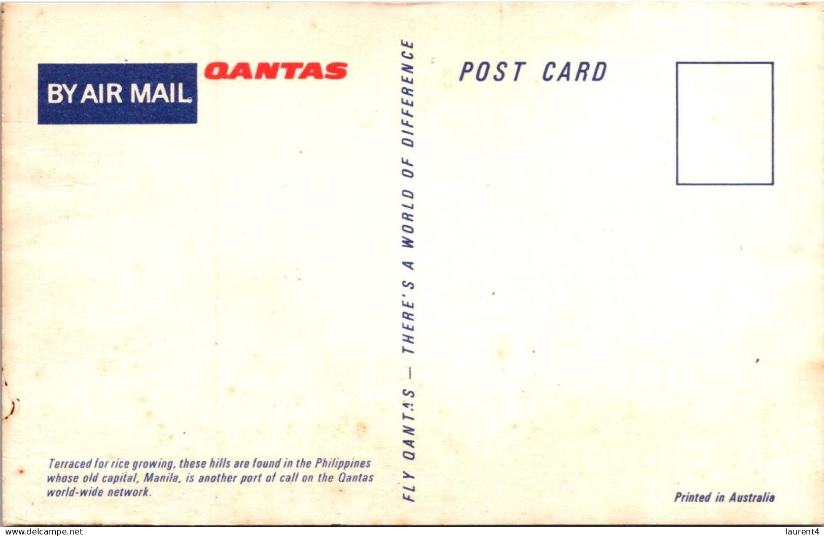 26-2-2-2024 (1 Y 16) Australia - Older (1960's ?) QANTAS Airways (Philippines) - Philippinen