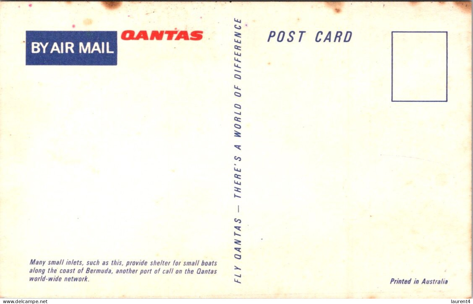 26-2-2-2024 (1 Y 16) Australia - Older (1960's ?) QANTAS Airways (Bermuda) - Bermudes