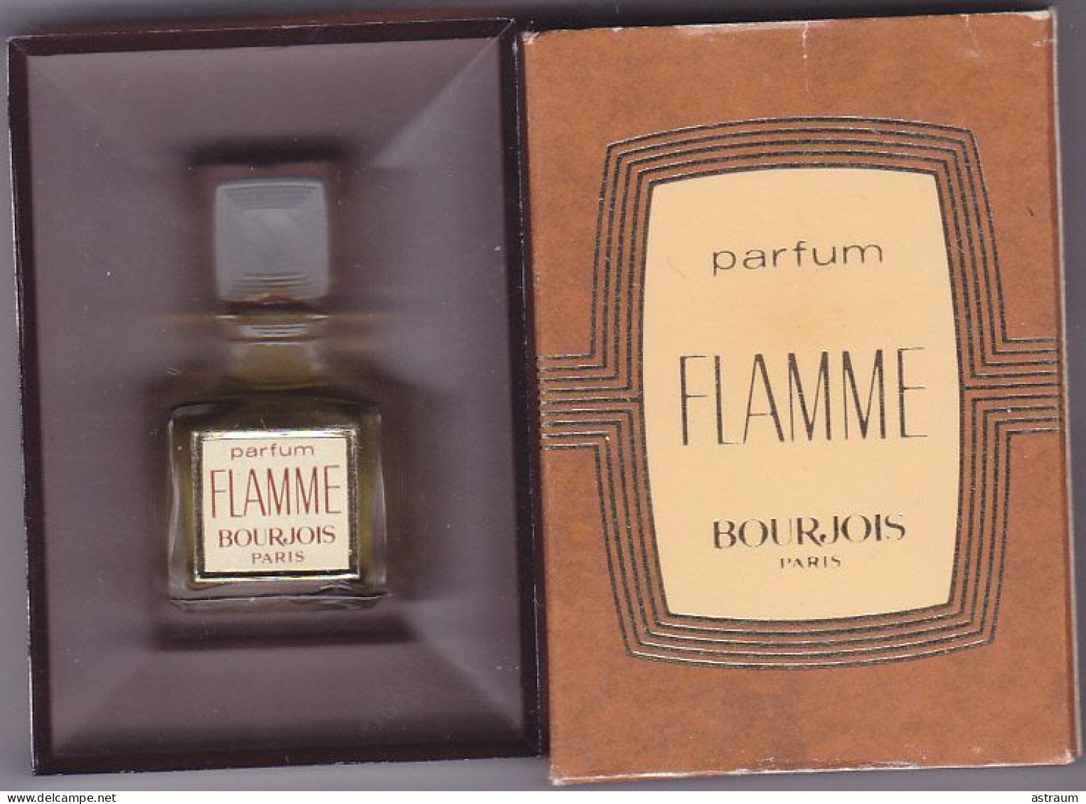 Miniature Parfum Ancienne - Bourjois - Parfum - Flamme - 1/2 Pleine Avec Boite - Miniatures Femmes (avec Boite)