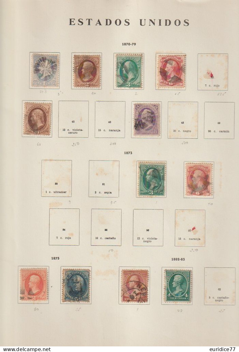 Estados Unidos United States USA - Coleccion 1851-1979 ALTO VALOR EN CATALOGO - Colecciones & Lotes