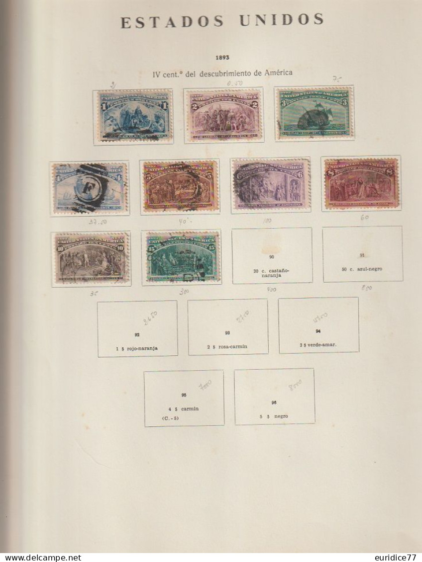 Estados Unidos United States USA - Coleccion 1851-1979 ALTO VALOR EN CATALOGO - Colecciones & Lotes