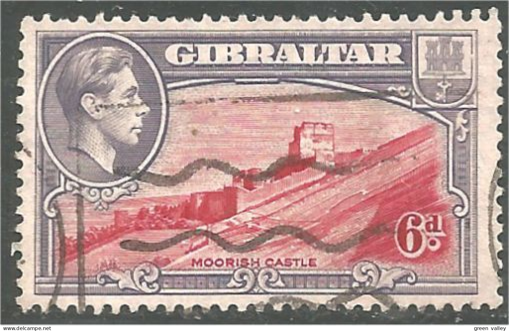 XW01-2367 Gibraltar George VI Moorish Castle Chateau Maure - Gibraltar