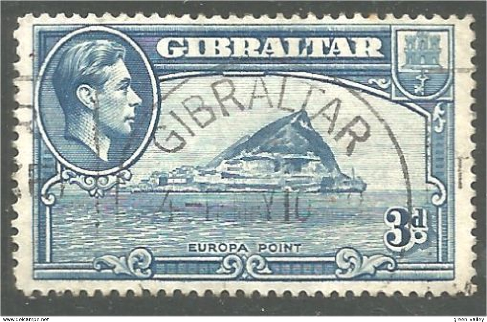 XW01-2369 Gibraltar George VI Europa Point Pointe Europe - Gibraltar