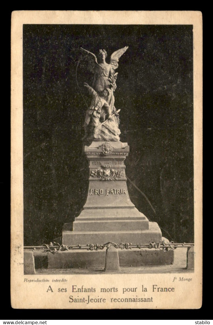 74 - ST-JEOIRE - MONUMENT AUX MORTS - VOIR ETAT - Saint-Jeoire