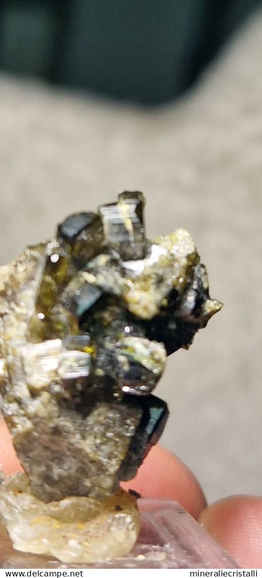 Vesuvianite   Cristalli Perfetti Lucenti Collezione 5,83  Gr 2,8 Cm Bellecombe AO Italia Vesuviana - Minerali