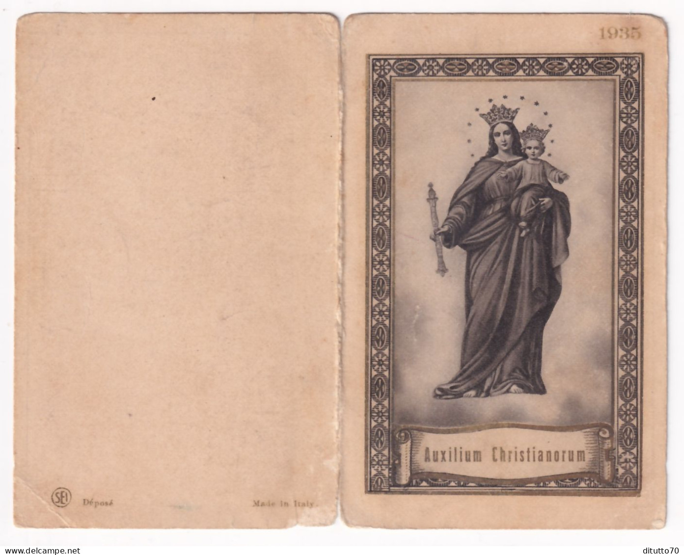 Calendarietto - Auxilium Christianorum - Anno 1935 - Petit Format : 1921-40