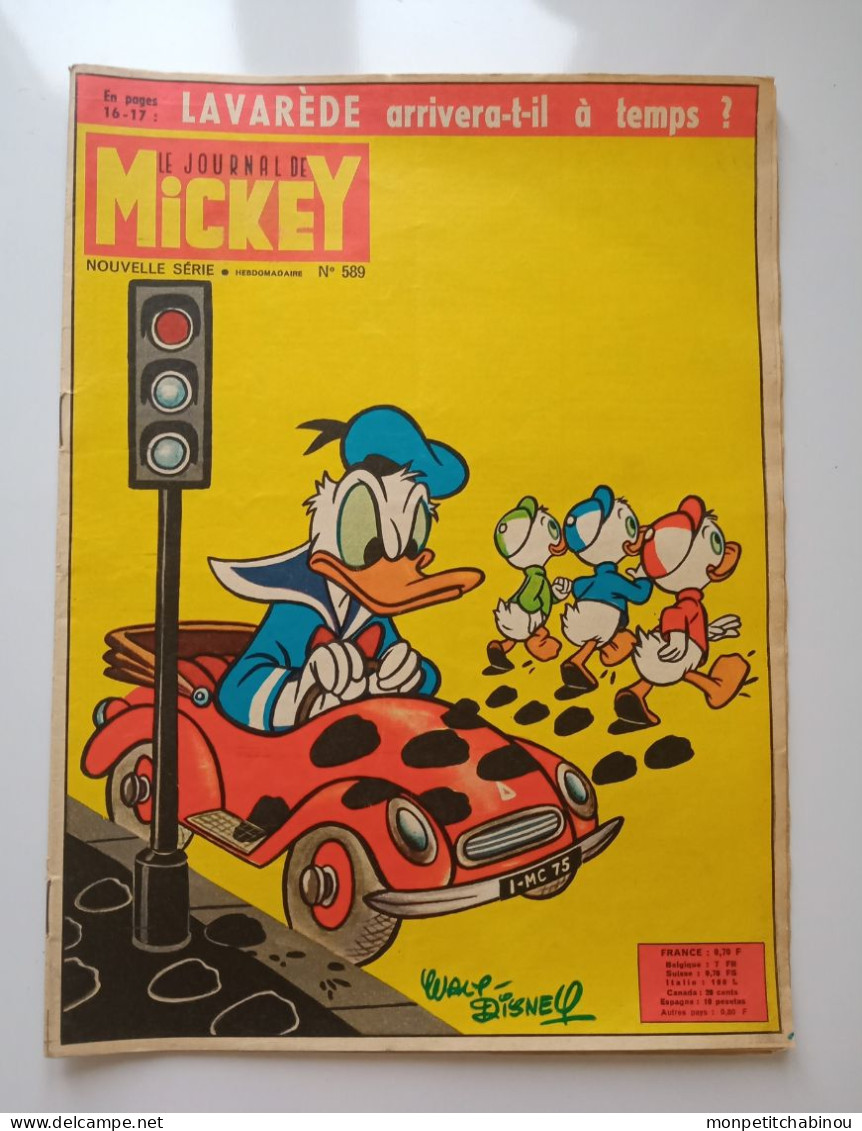 JOURNAL DE MICKEY N°589 (Septembre 1963) - Disney