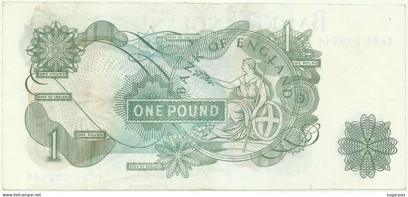 GREAT BRITAIN - 1 POUND - ND ( 1970-77 ) - P 374 G - Serie CR56 - BANK OF ENGLAND - United Kingdom - 1 Pound