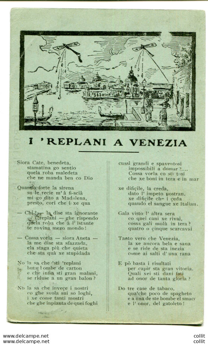 I 'Replani A Venezia - Cartolina - Marcophilie (Avions)