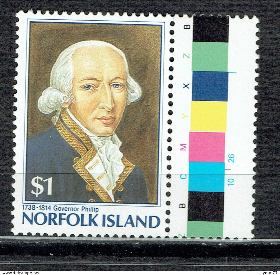 Bicentenaire De La Colonisation De Norfolk : Portrait Du Gouverneur - Norfolk Island