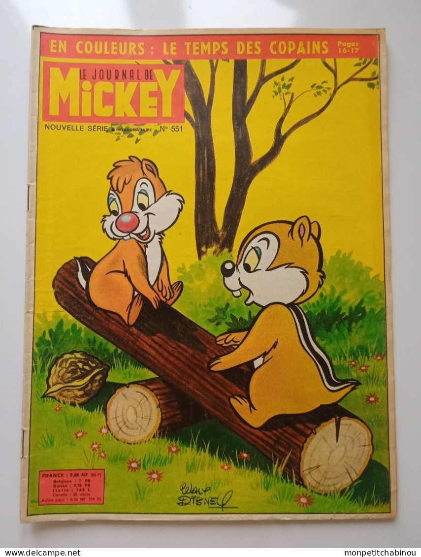 JOURNAL DE MICKEY N°551 (Novembre 1962) - Disney