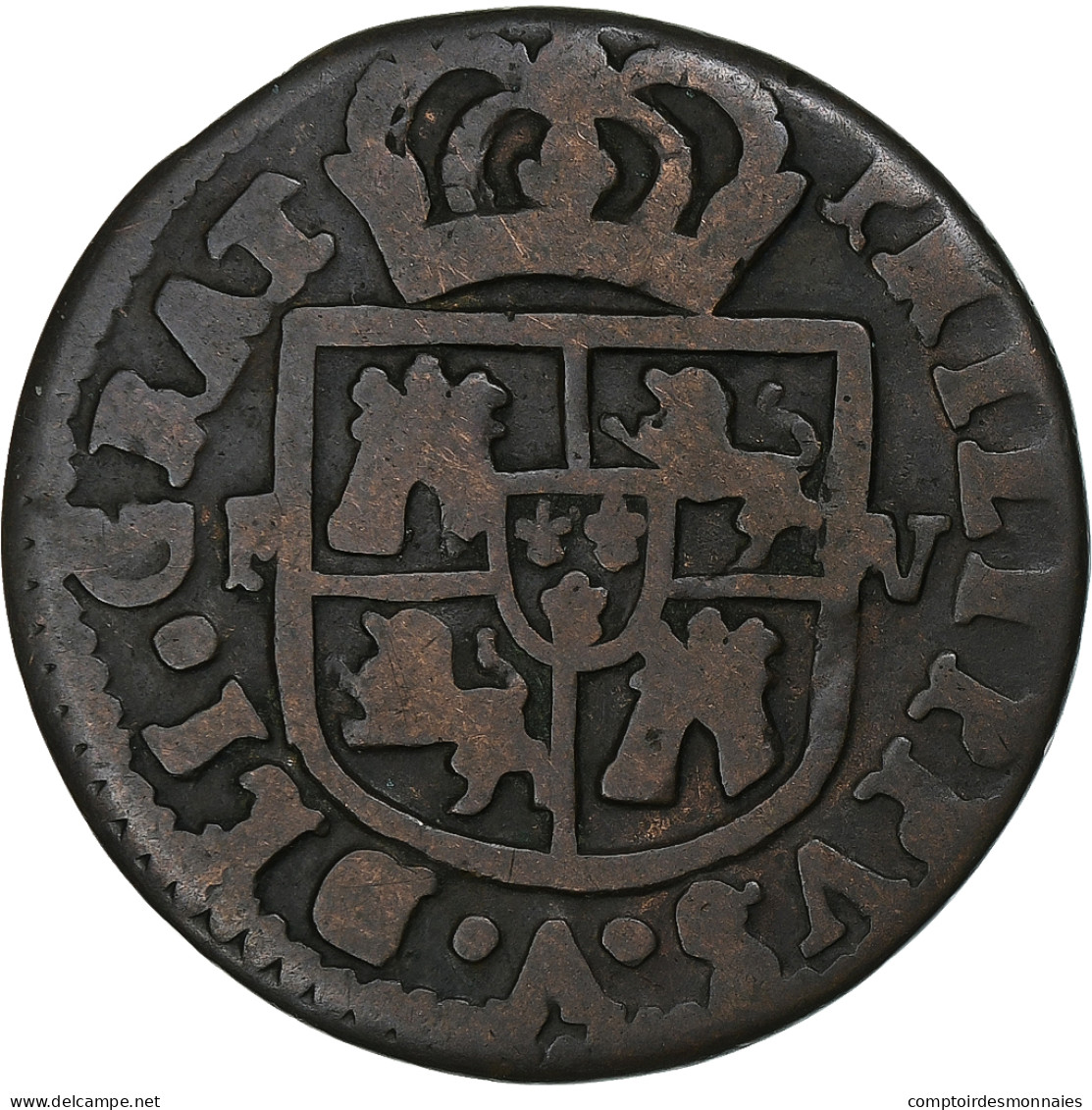 Espagne, Kingdom Of Valencia, Philip V, Seiseno, 1710, Valence, Cuivre, TB - Münzen Der Provinzen