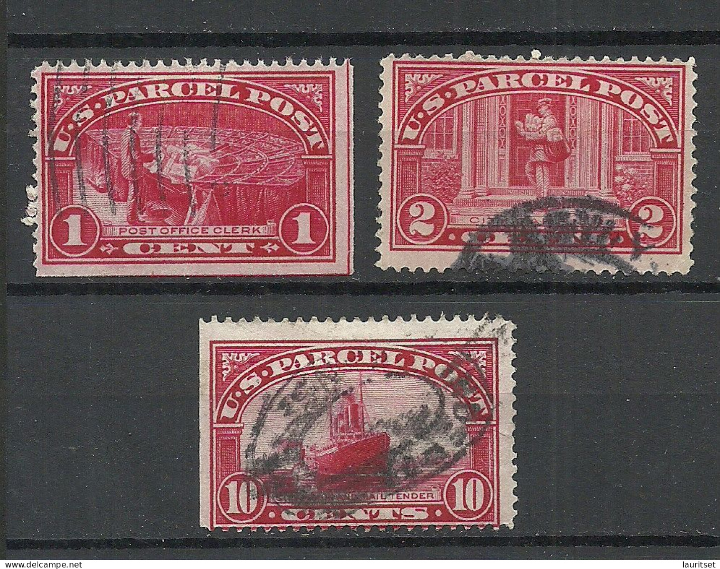 USA Postage 1912 Michel 1 - 2 & 6 Paketmarken Packet Stamps Parcel Post O - Pacchi