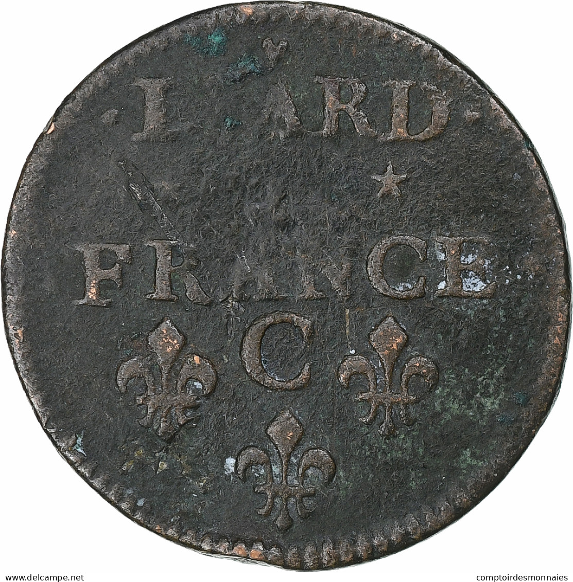 France, Louis XIV, Liard De France, 1657, Caen, Cuivre, TB+, C2G:54 - 1643-1715 Louis XIV The Great