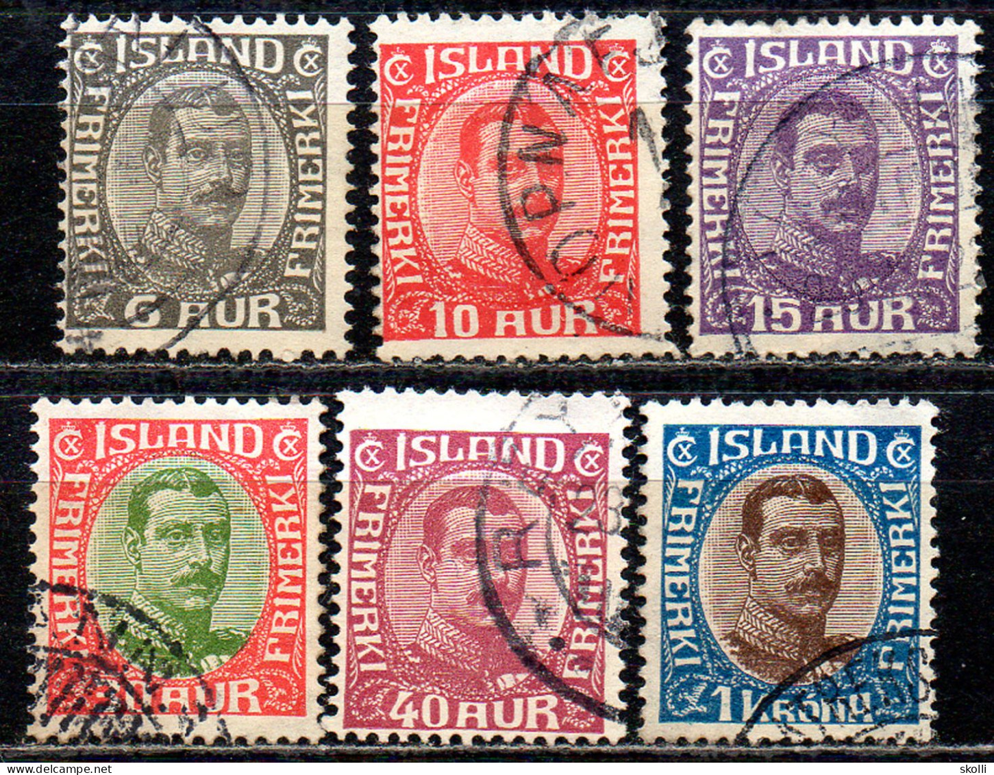 ICELAND. 1920-22. Chr. X. - Oblitérés