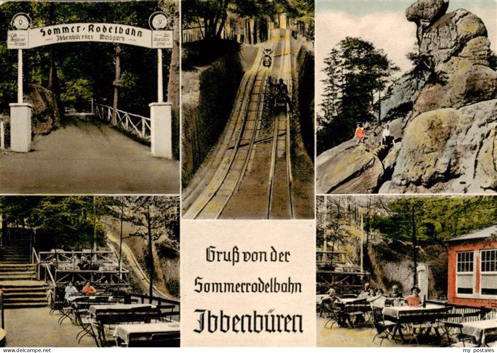 73879740 Ibbenbueren Sommer Rodelbahn Ibbenbuerener Waldpark Restaurant Terrasse - Ibbenbüren