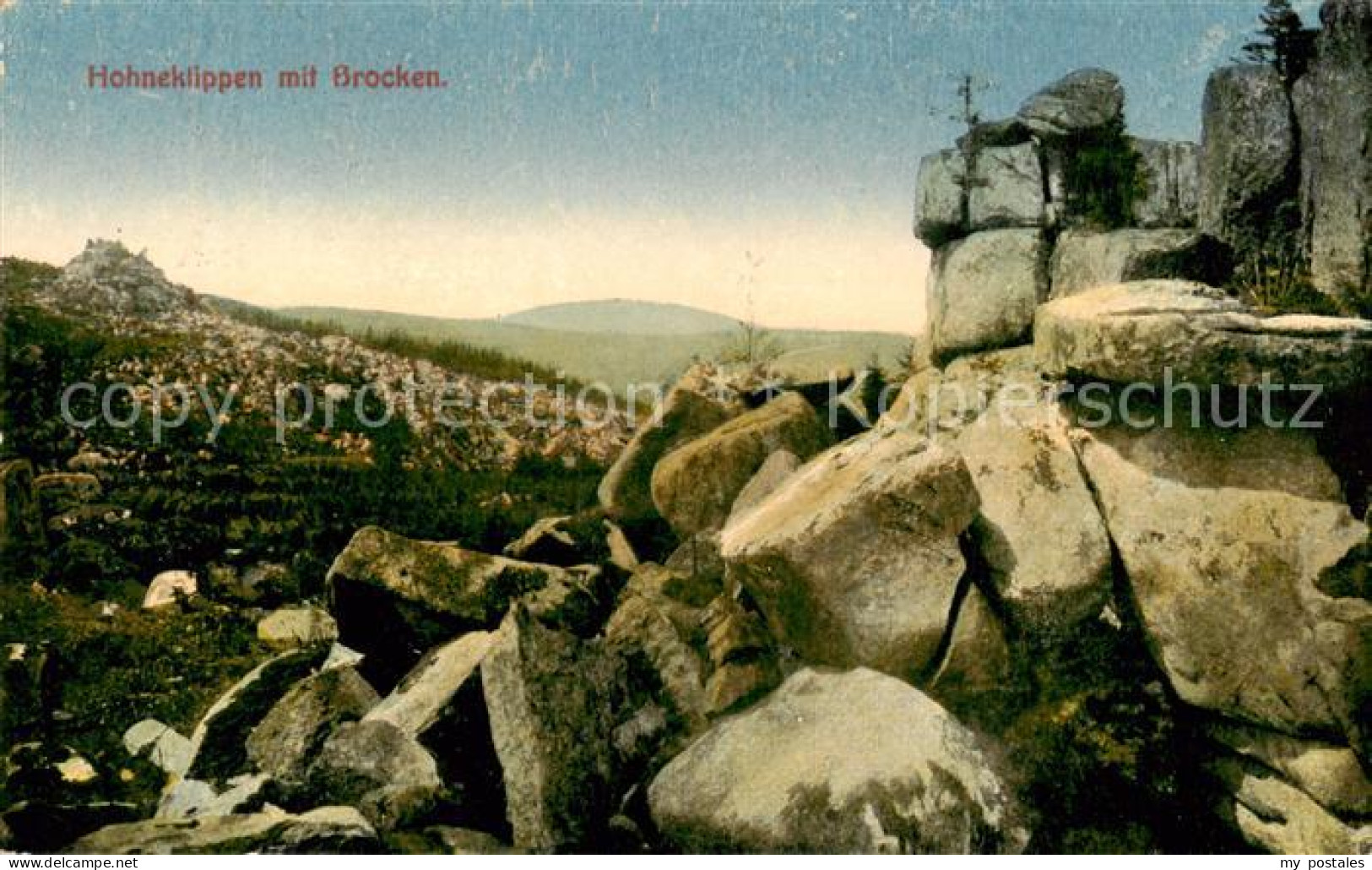 73812328 Ilsenburg Harz Hohneklippen Mit Blick Zum Brocken Ilsenburg Harz - Ilsenburg