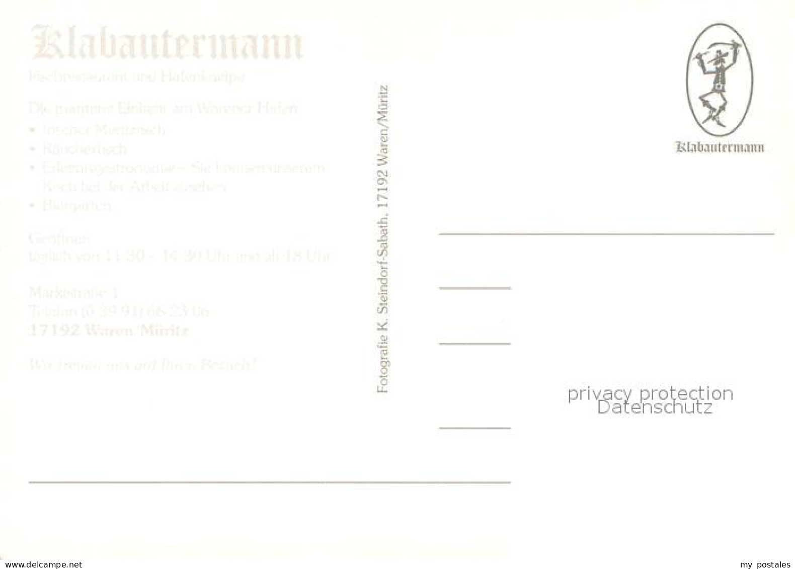 73717045 Waren Mueritz Klabautermann Fischrestaurant Hafenkneipe Waren Mueritz - Waren (Müritz)
