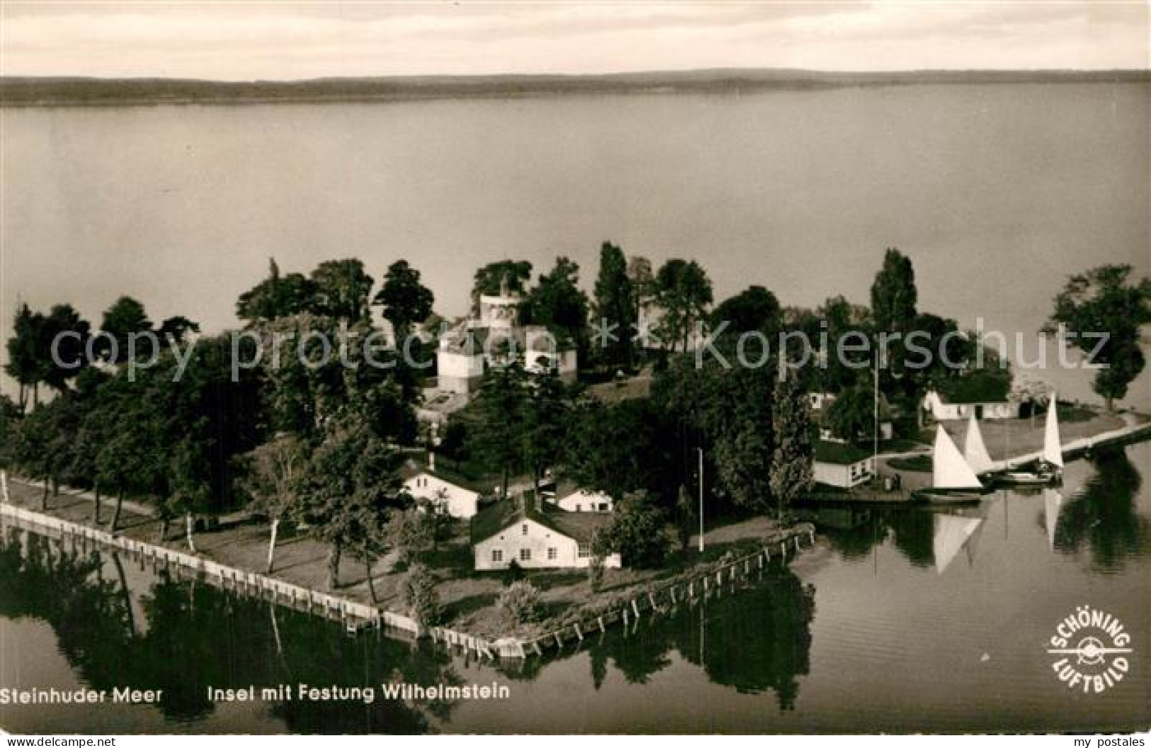 72978058 Steinhuder Meer Insel Mit Festung Wilhelmstein Fliegeraufnahme Blumenau - Steinhude