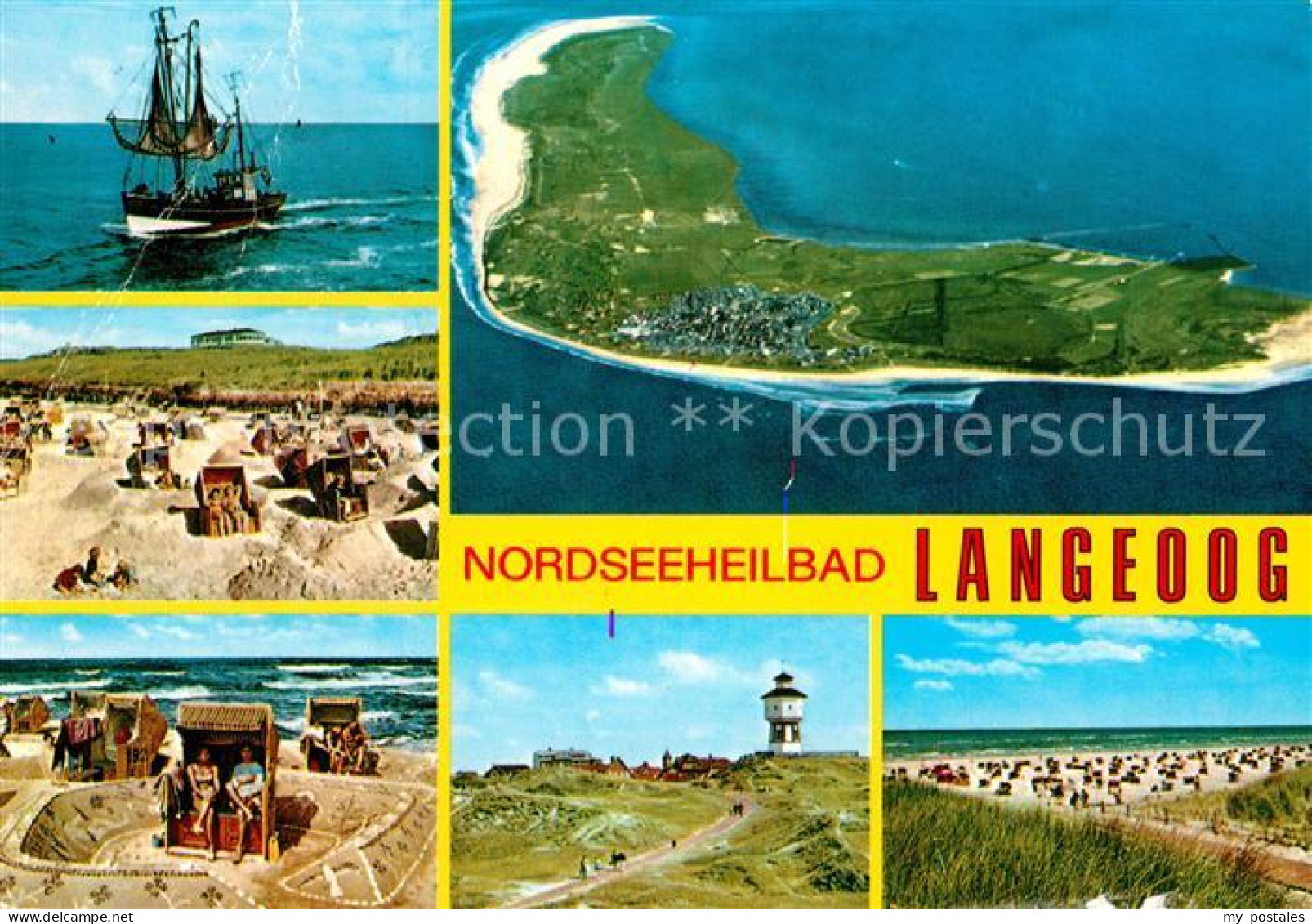 72976157 Langeoog Nordseebad Fliegeraufnahme Strand Leuchtturm Langeoog - Langeoog