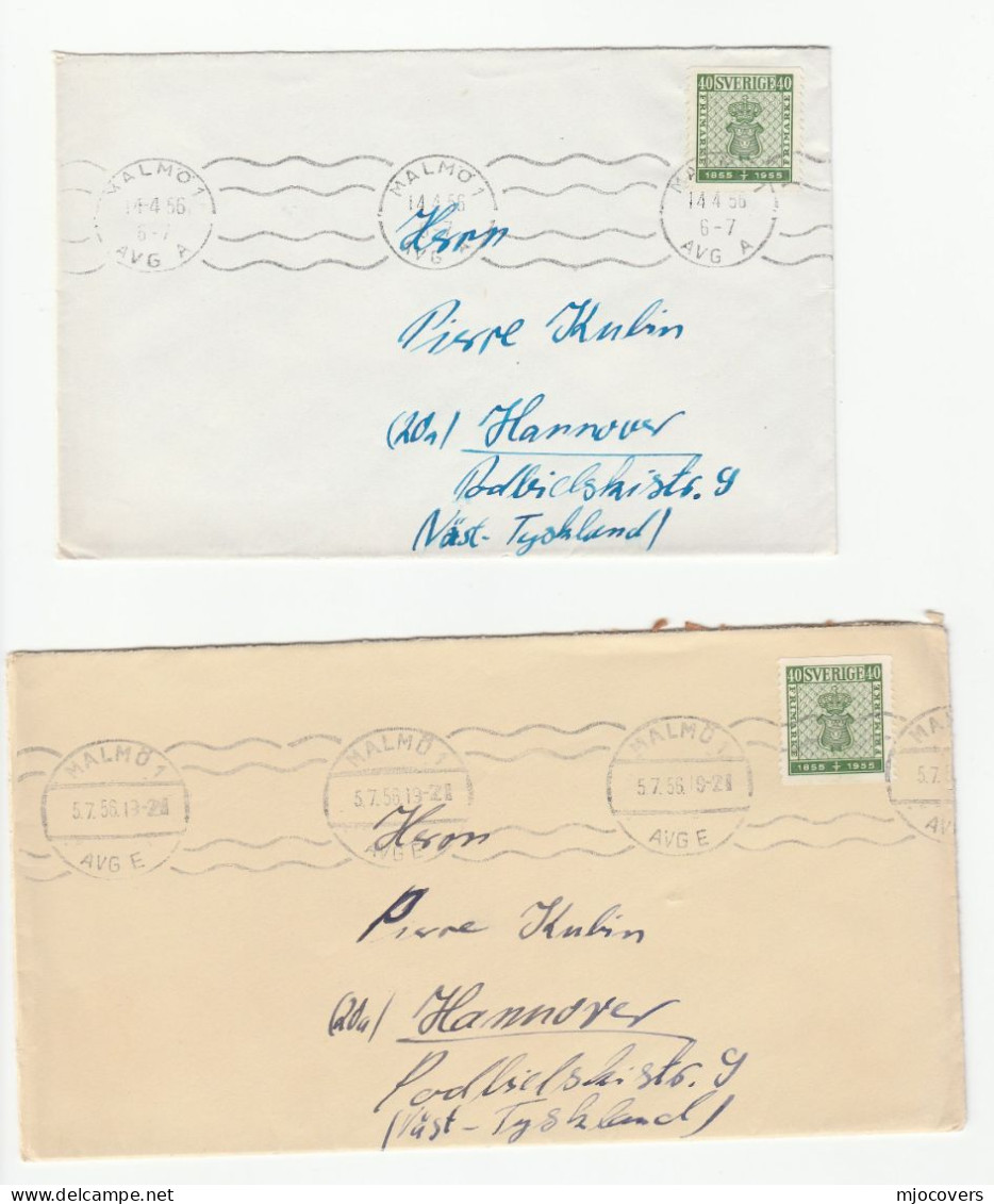 4  Covers 1950-1957 Stamps SWEDEN Cover - Covers & Documents