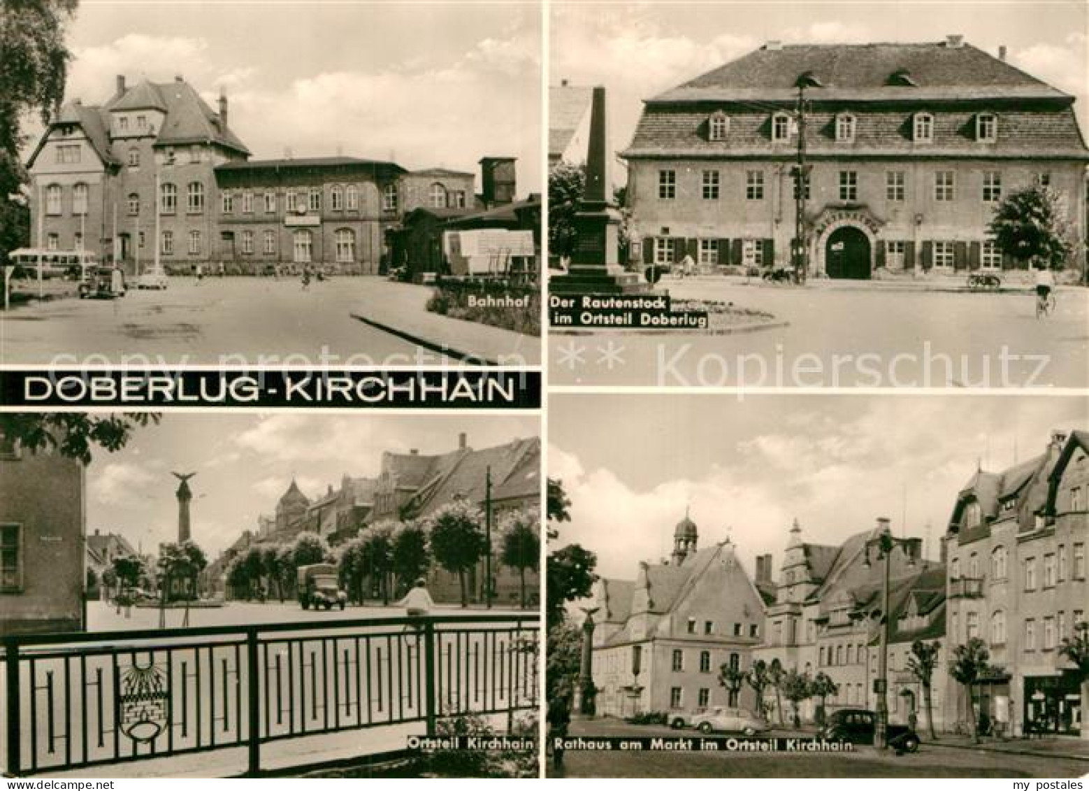 72973977 Kirchhain Doberlug-Kirchhain Bahnhof Denkmal Rathaus Markt Rautenstock  - Doberlug-Kirchhain