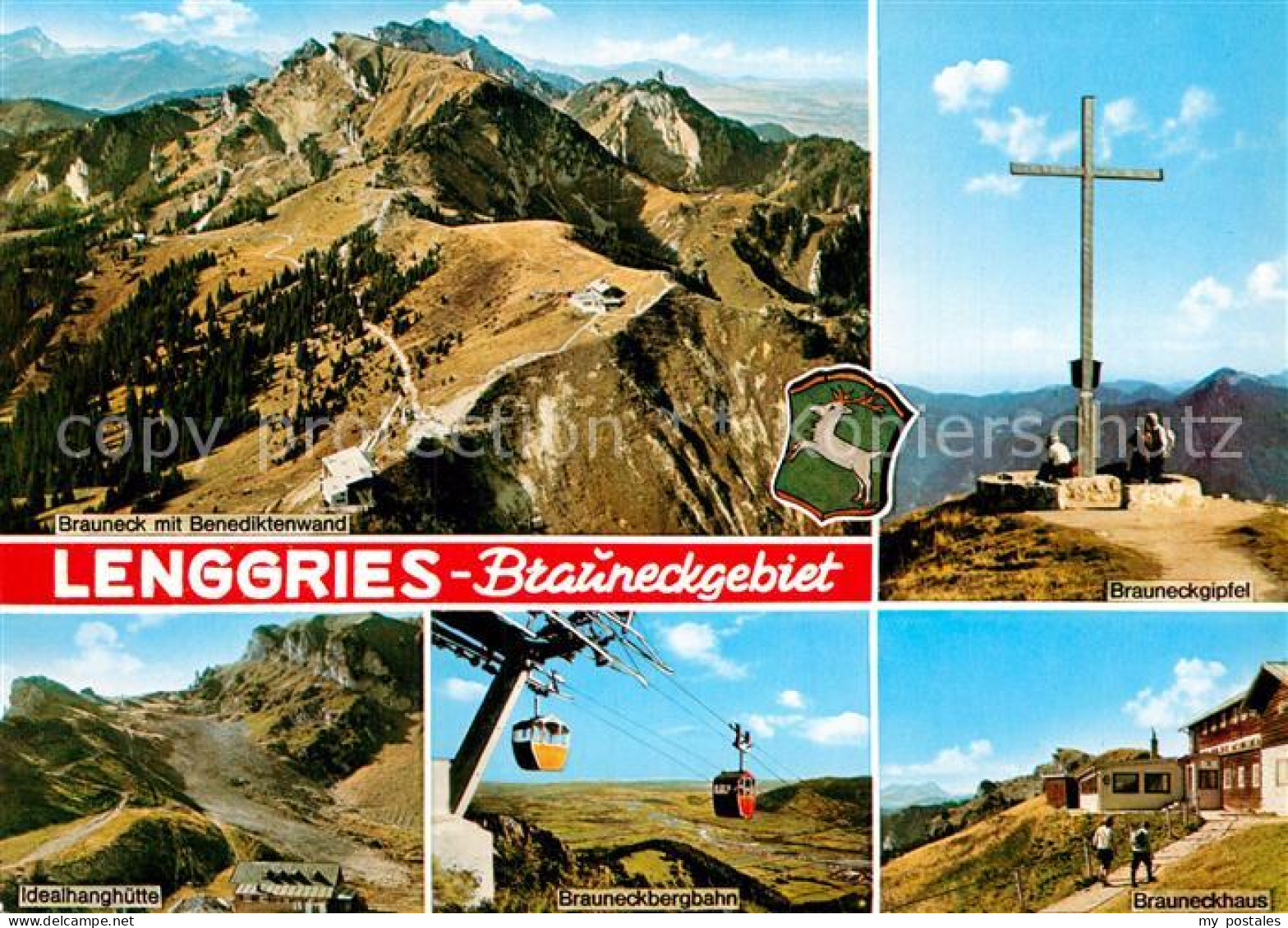 72972610 Lenggries Brauneckgebiet Benediktenwand Gipfelkreuz Berghaus Bergbahn I - Lenggries