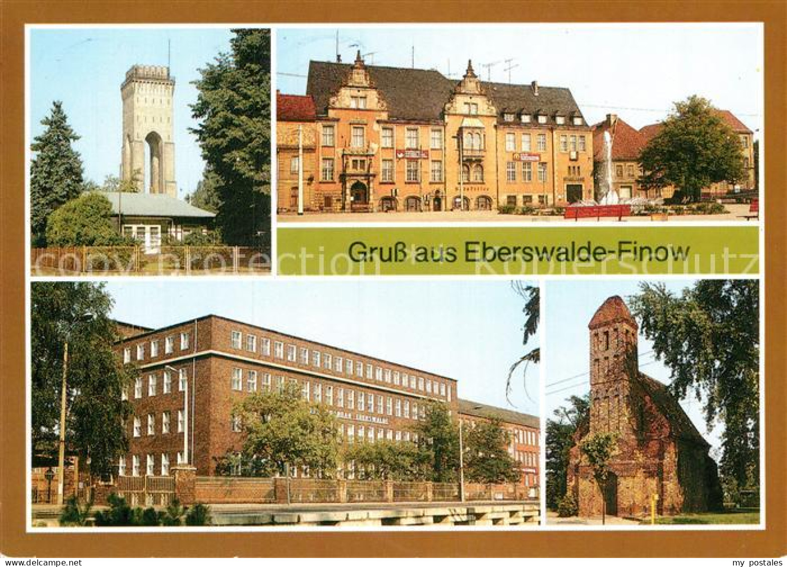 72971400 Finow Eberswalde Alter Wasserturm Rathaus Kranbau Georgskapelle Heute K - Eberswalde