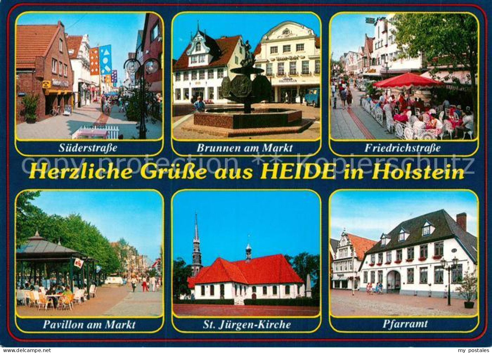 72970431 Heide Holstein Suederstrasse Brunnen Markt Friedrichstrasse Pavillon Pf - Heide