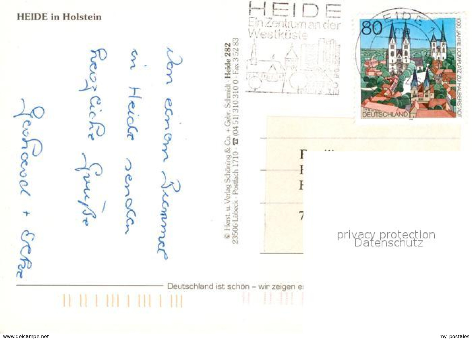 72970431 Heide Holstein Suederstrasse Brunnen Markt Friedrichstrasse Pavillon Pf - Heide