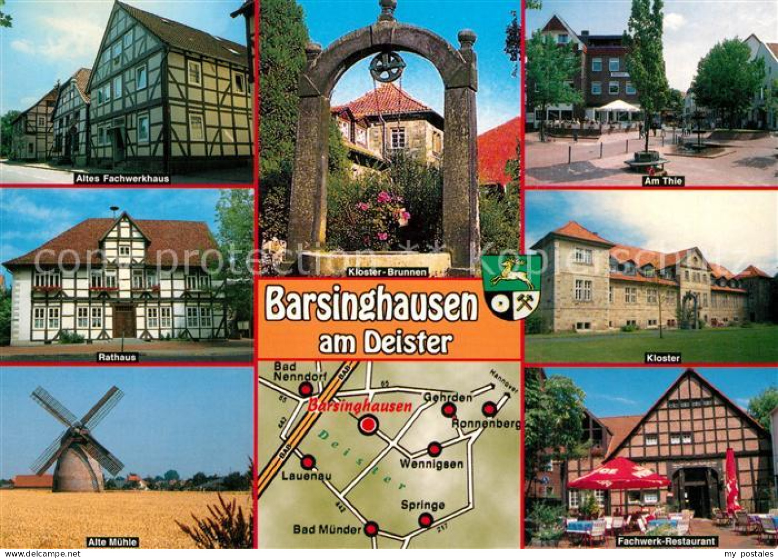 72970326 Barsinghausen Fachwerkhaus Kloster Brunnen Am Thie Rathaus Windmuehle R - Barsinghausen