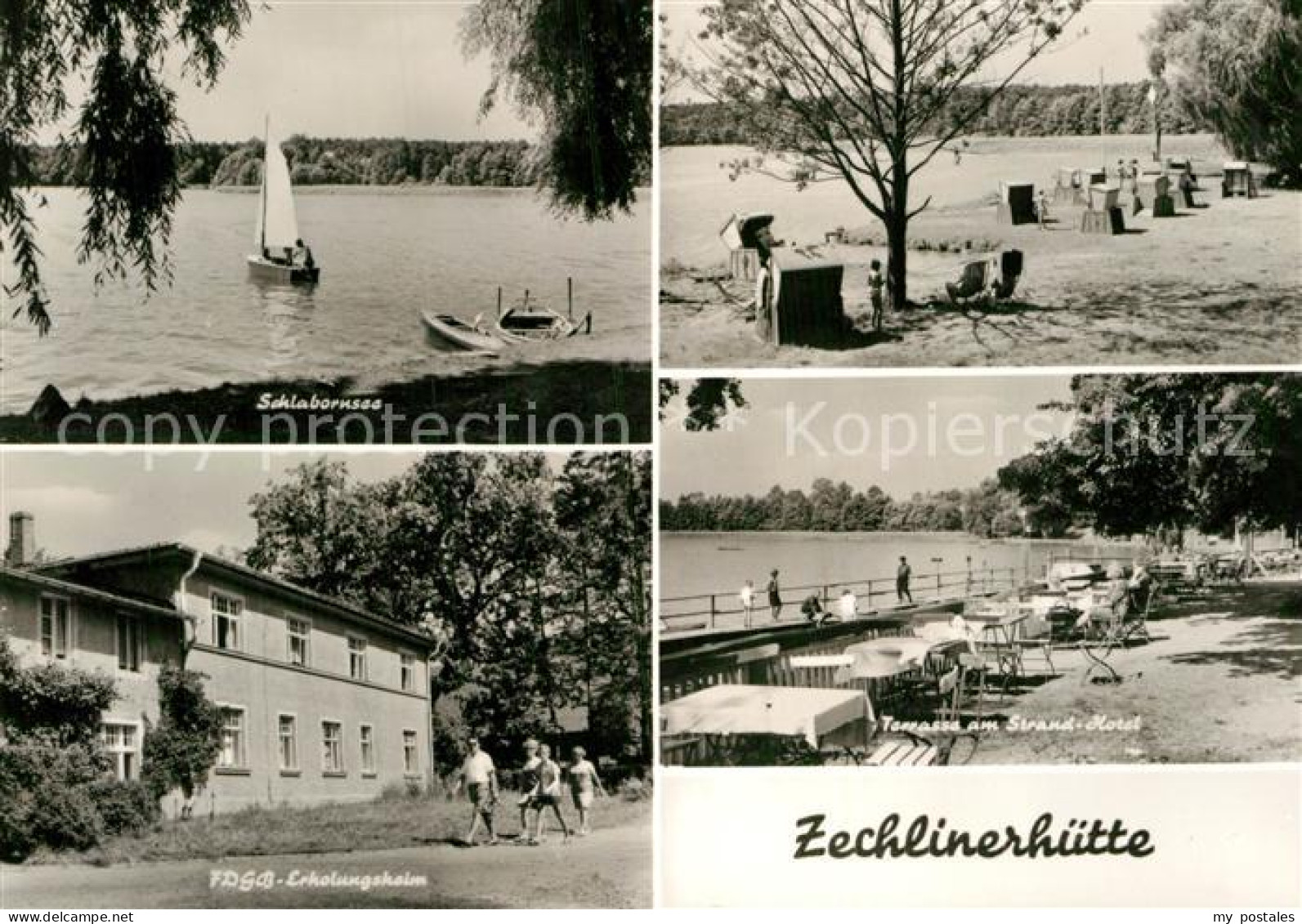 72968758 Zechlinerhuette Schlabornsee Badestrand FDGB Erholungsheim Terrasse Str - Zechlinerhütte