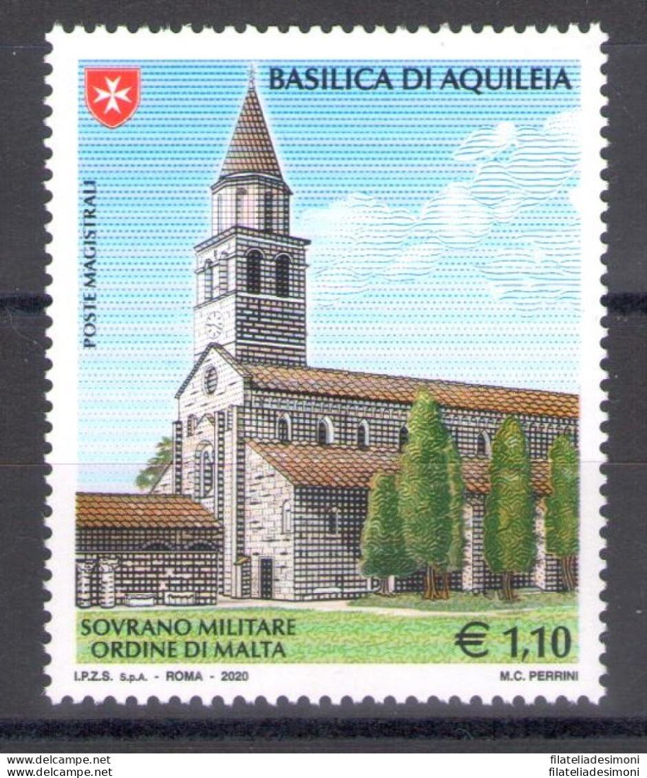 2020 SMOM - Basilica Di Aquileia - Emissione Congiunta Con Italia E Vaticano , - Emissions Communes