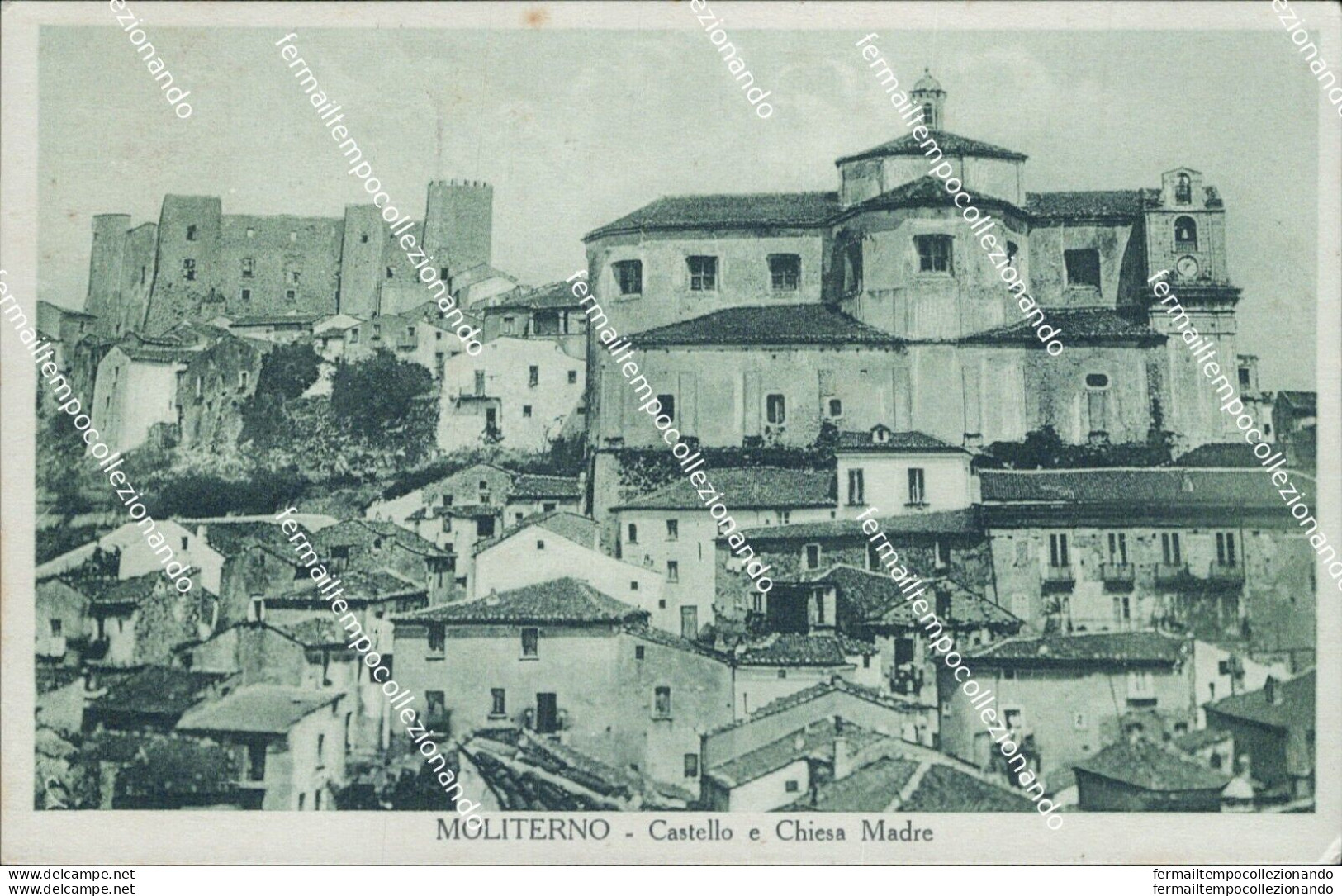 Bg59 Cartolina Moliterno Castello E Chiesa Madre  Provincia Di Potenza - Potenza